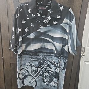 Y2K Sapphire Lounge Button Up